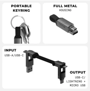 inCharge 6 Black kabel