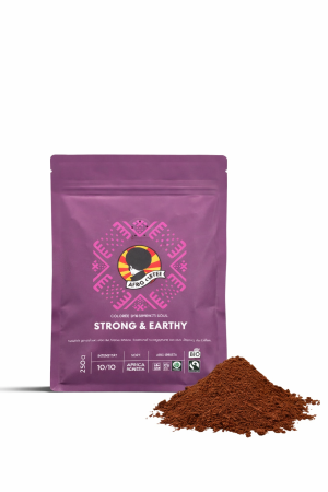 Afro Coffee Strong & Earthy – ekološka Fairtrade mleta kava (250 g)