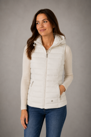 Wellensteyn Italy Vest Hood – ženski prehodni brezrokavnik s kapuco (ITAVH-1040-LGS)