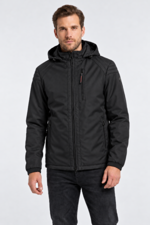 Wellensteyn Dragon Men Hood – moška kratka prehodna jakna DRAMH-66-SW – Črna